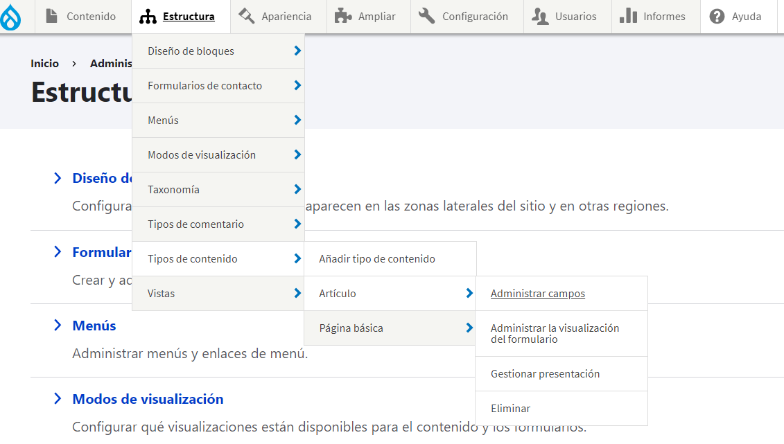 Tutorial de instalacion del modulo Admin Toolbar en Drupal