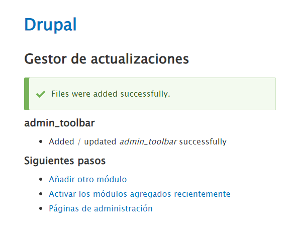 Tutorial de instalacion del modulo Admin Toolbar en Drupal